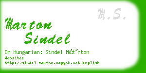 marton sindel business card